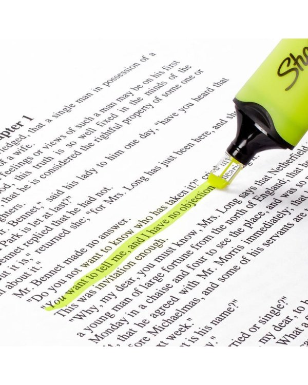 Набор маркеров текстовыделителей "SHARPIE Clearview", 4 штуки