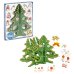 Деревянная ёлочка 3D с игрушками, 15 см