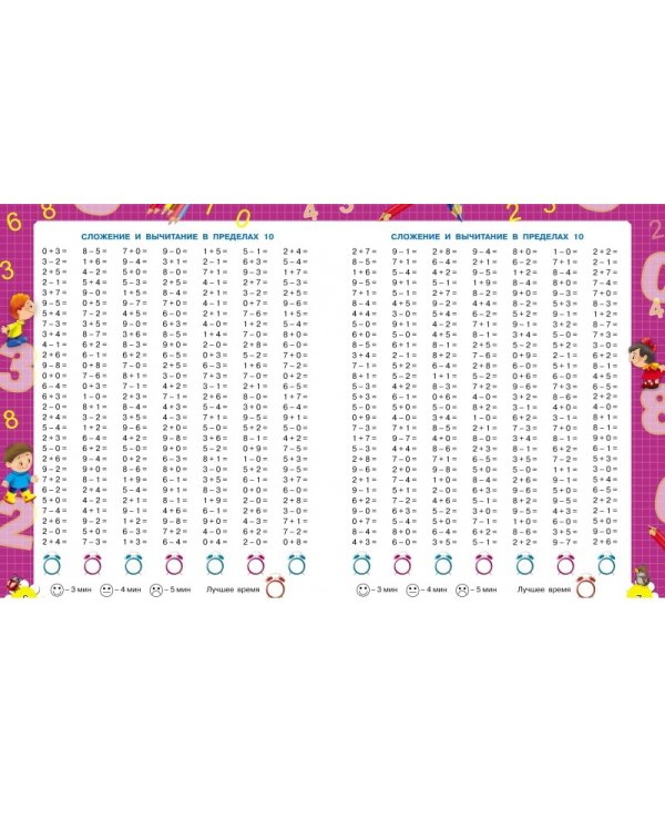 3000 примеров по математике (счёт в пределах 10). 1 класс