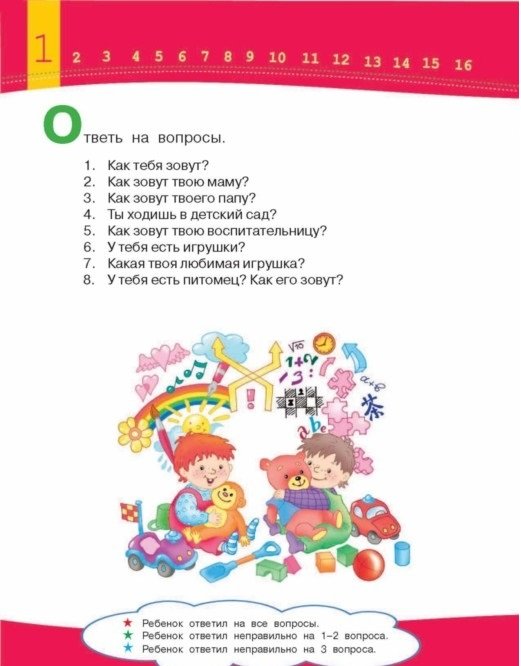 Тесты. 2-3 года