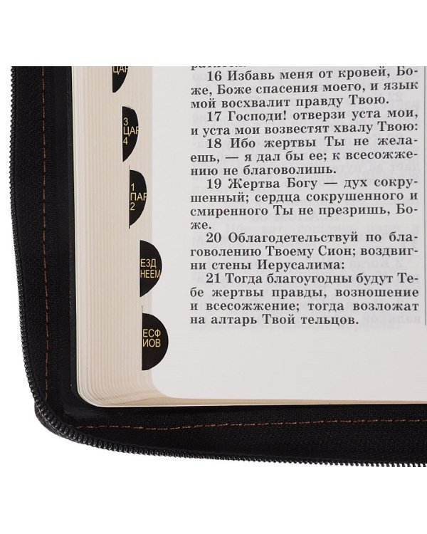 Библия (078ZTIDT) черная на молнии