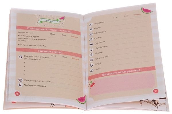 Книга планирования домашних доходов и расходов