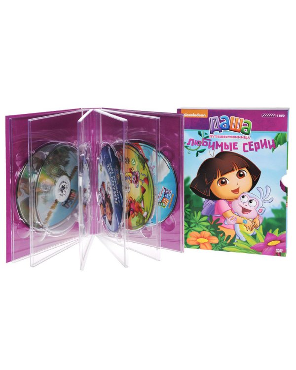 DVD. Коллекция мультфильмов Nickelodeon. Даша-путешественница. Любимые серии. Выпуск 1 (количество DVD дисков: 6)