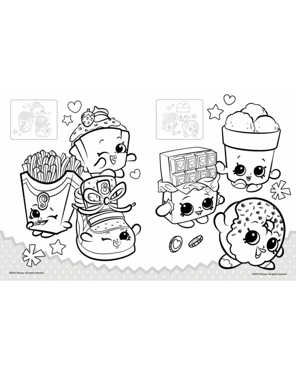 Shopkins. Раскраска с наклейками