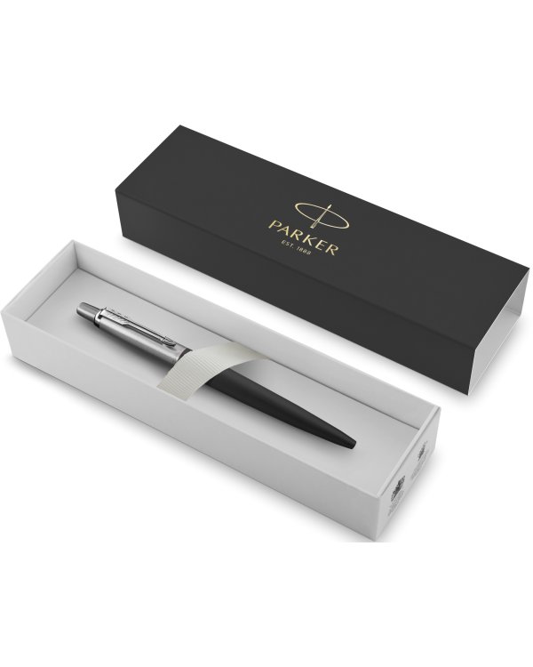Ручка шариковая "Jotter Bond Street Black CT", синяя, 1,0 мм, кнопочный механизм