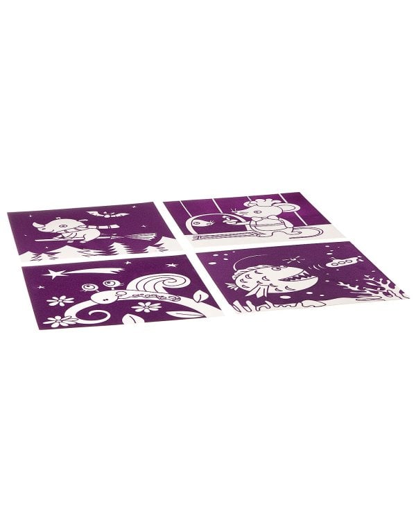 Бархатные раскраски. Фиолетовый фон