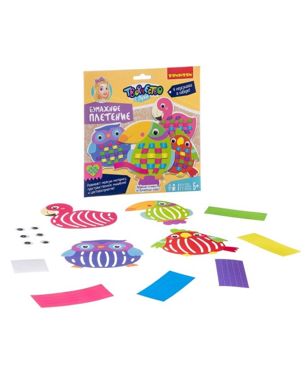 Бумажное плетение. Забавные птички