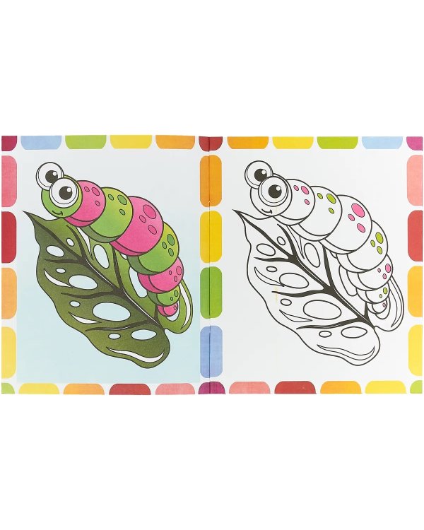 Раскрась по образцу. Забавные букашки