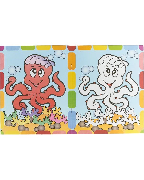 Раскрась по образцу. Морское путешествие