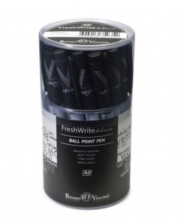 Ручка шариковая "FreshWrite. Sketches Black &amp; White", 0,7 мм, синяя