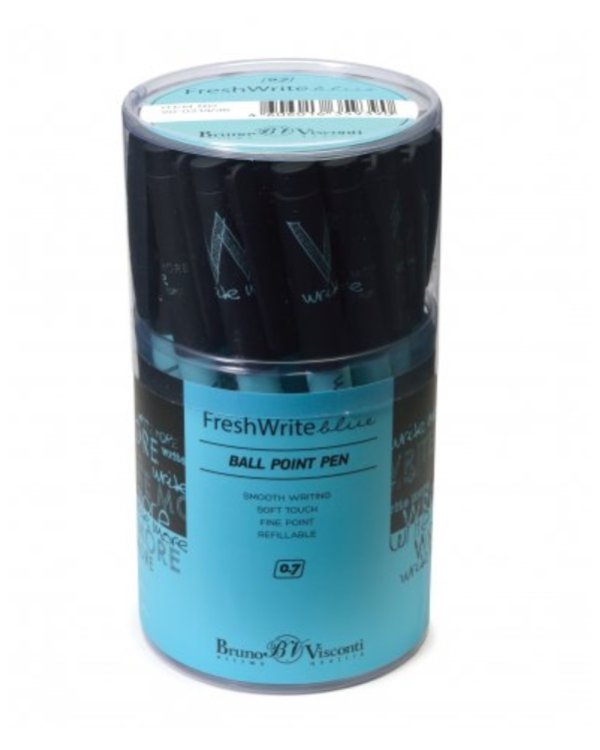 Ручка шариковая "FreshWrite. Sketches Black and Blue", 0,7 мм, синяя