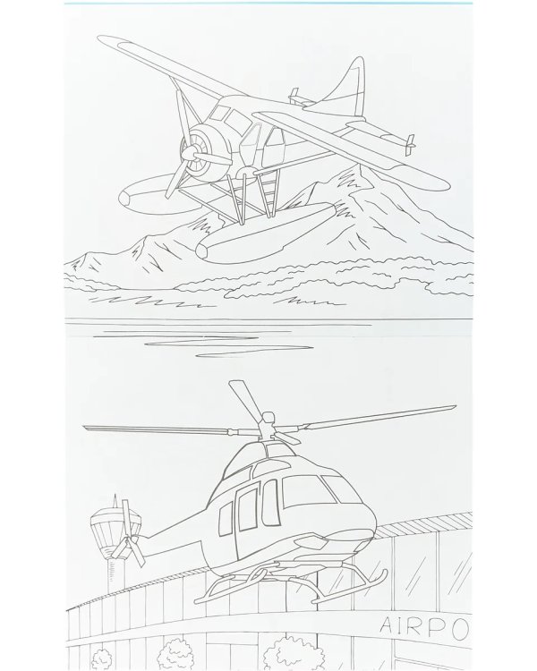 Лучшие раскраски для мальчиков. Воздушный транспорт