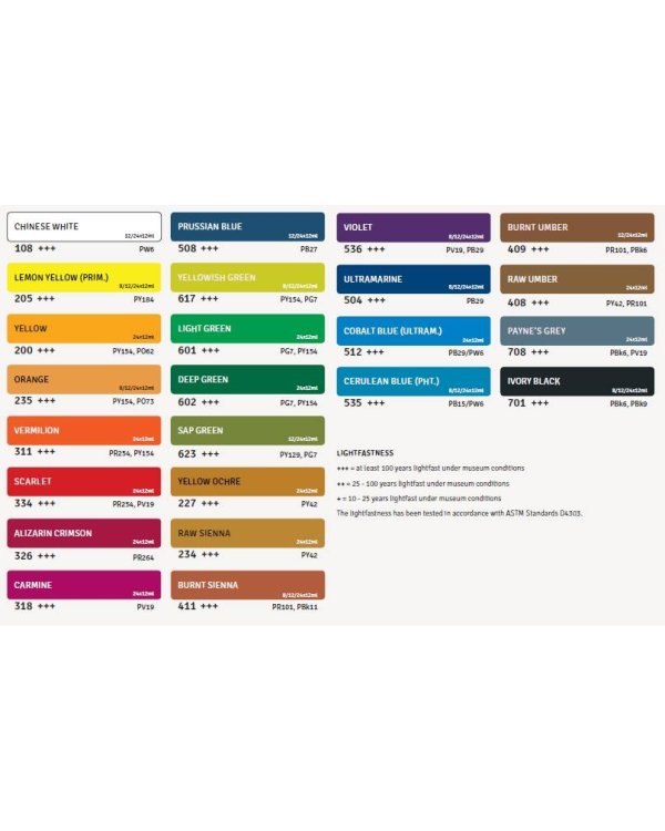 Набор акварельных красок "Art Creation", 12 цветов, 12 мл, аксессуары