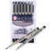 Набор капиллярных ручек "Pigma MIcron + Brush", черный, 7 штук