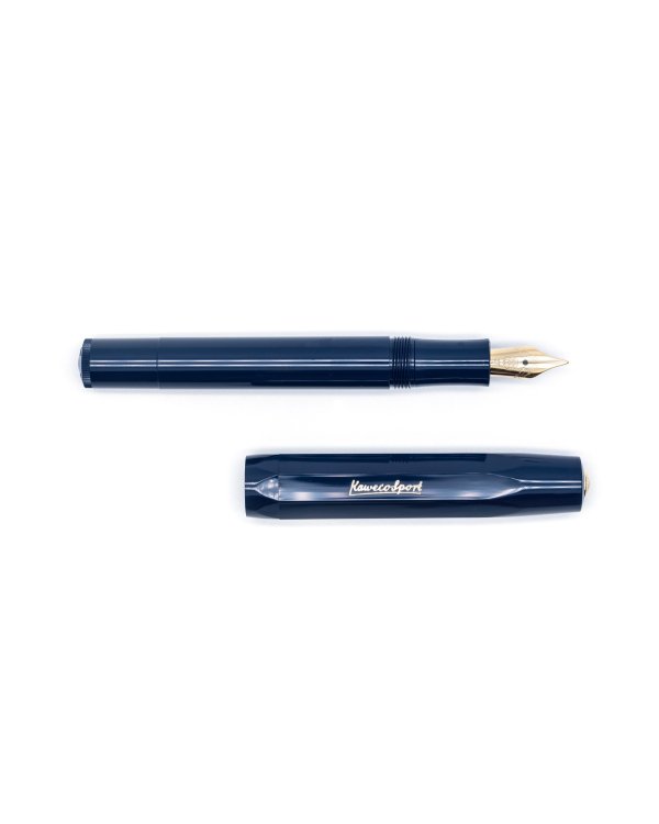Ручка перьевая Kaweco "Classic Sport", синие чернила, F 0,7 мм, цвет: синий морской