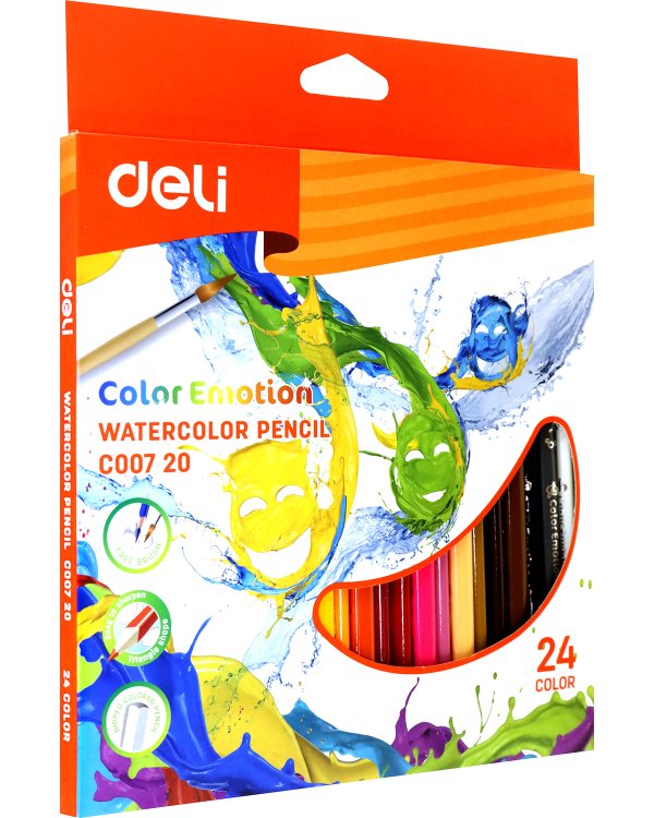 Карандаши цветные акварельные "Color Emotion", липа, 24 цвета