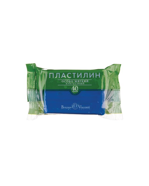 Пластилин особо мягкий, кукурузный, цвет: синий, 40 г