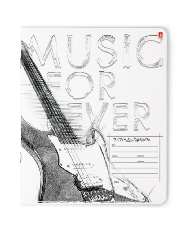 Тетрадь "Music. Black&amp;white", А5, 24 листа, клетка