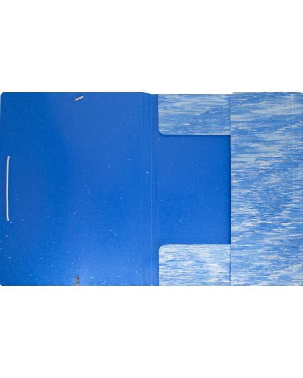Папка на резинке "Бюрократ. Melange", цвет: синий, A4, арт. MLPR07BLUE
