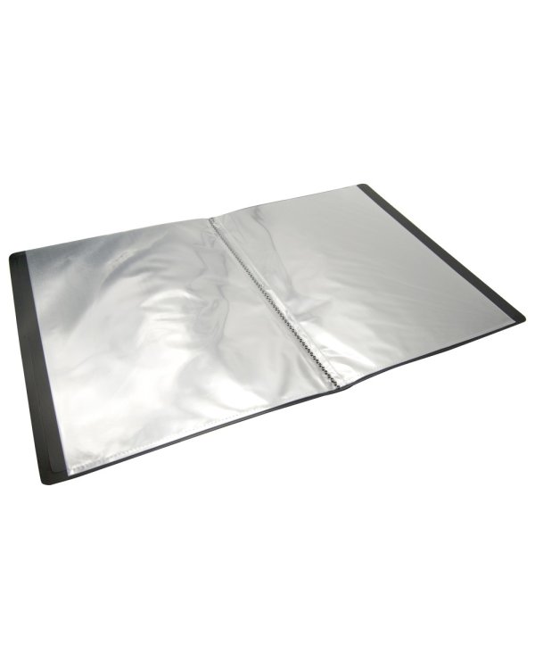 Папка с 10 прозрачными вкладышами "Бюрократ. DeLuxe", цвет: красный, A4, арт. DLV10RED