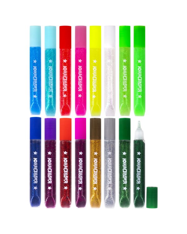 Гель с блестками Юнландия, 16 цветов по 10,5 мл