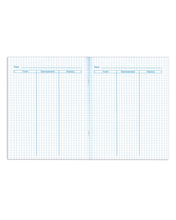 Тетрадь-словарь для записи английских слов. Юнландия, А5, 48 листов, клетки