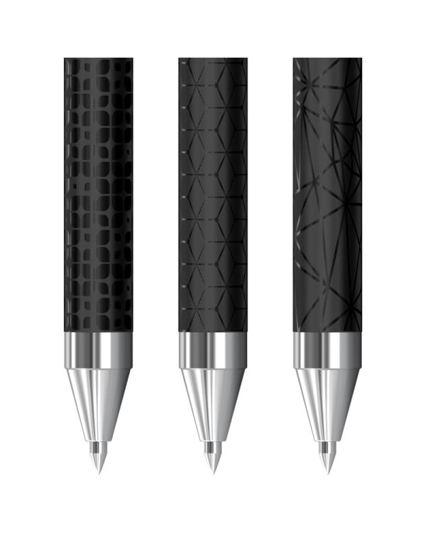 Ручка шариковая "DoubleBlack", 0,5 мм, синие чернила