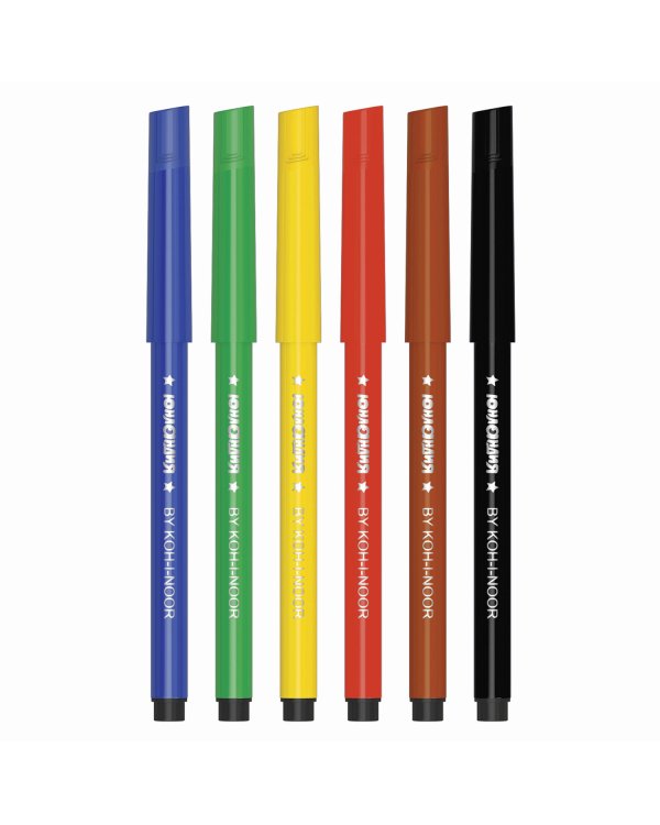 Фломастеры Юнландия "Подводный мир", 6 цветов, трехгранные