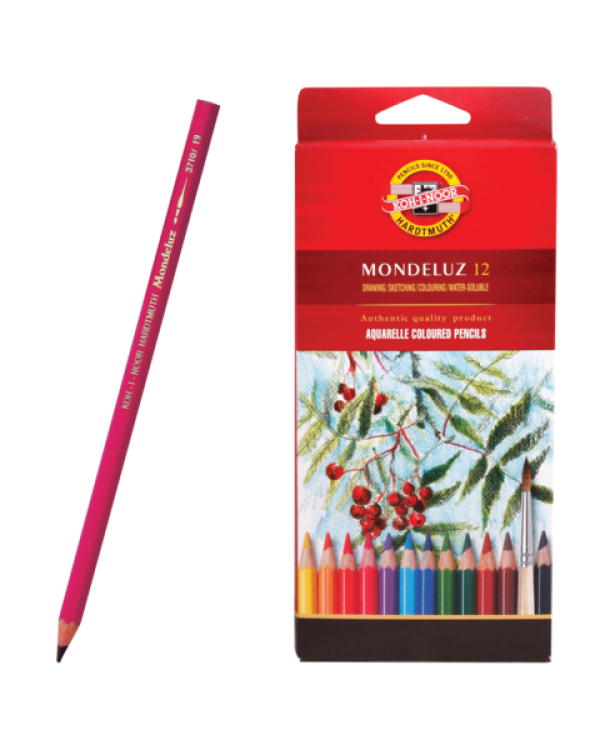 Карандаши акварельные "Mondeluz", 12 цветов