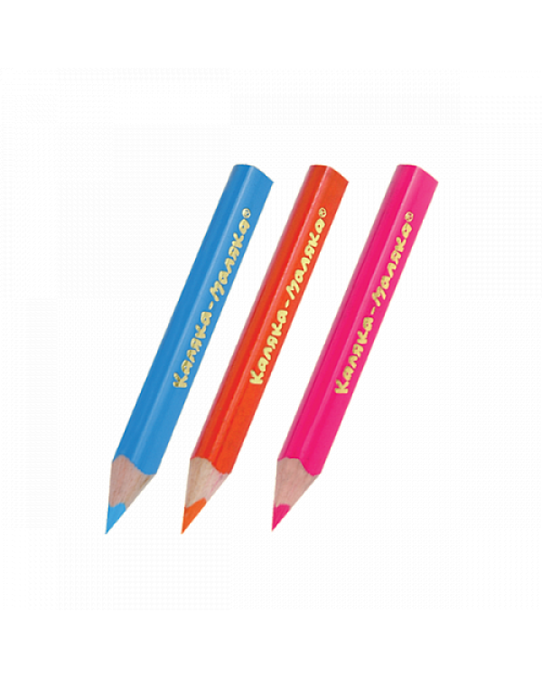 Карандаши цветные толстые Каляка-Маляка трехгранные с заточкой (12 цветов)