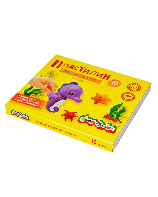 Пластилин "Каляка-Маляка", 10 цветов, 150 грамм, стек