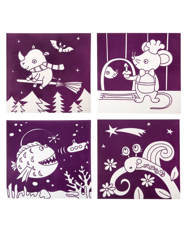 Бархатные раскраски. Фиолетовый фон