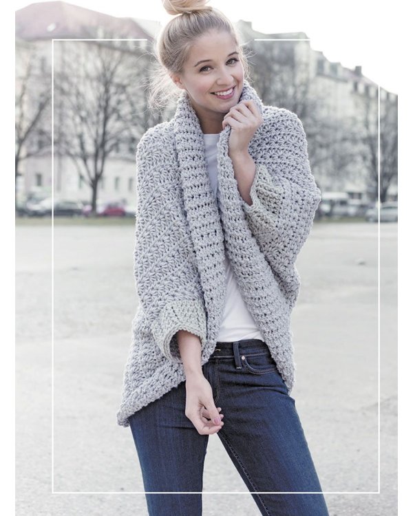 Пуловеры и кардиганы oversize. Вяжем крючком в стиле хюгге