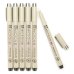 Набор капиллярных ручек "Pigma MIcron + Brush", черный, 7 штук