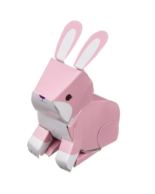 3D модели из картона. Зайчики