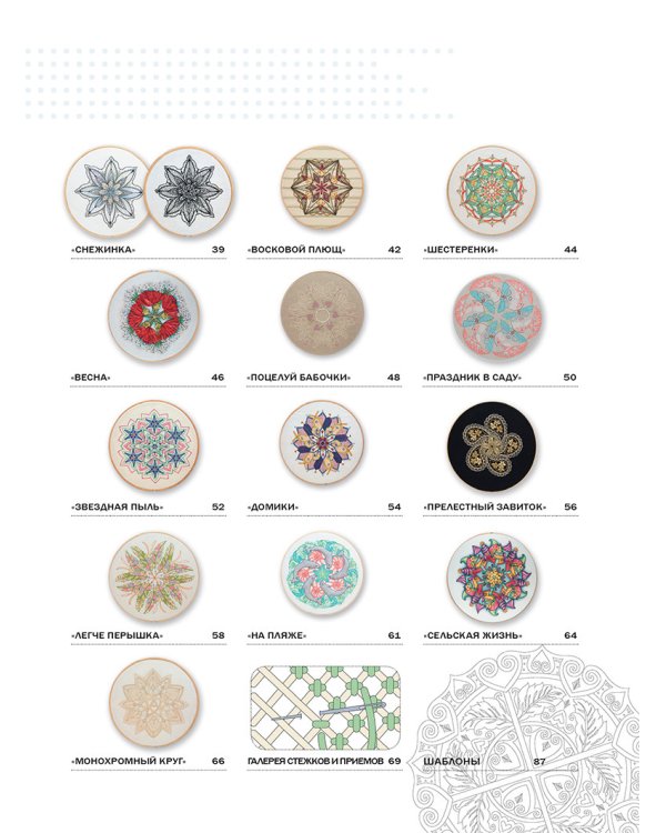 Вышиваем мандалы в разных техниках.Более 60 видов стежков