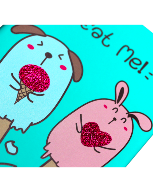 Блокнот для записей. Get Glitter! Съешь меня", В6, 80 листов, линия
