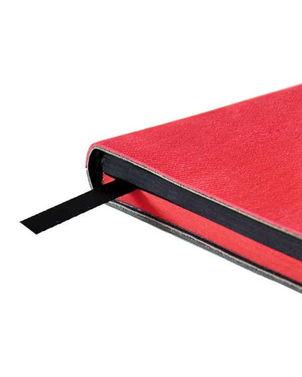 Записная книжка. Джинс делавэ, А6, 96 листов, красный + черный