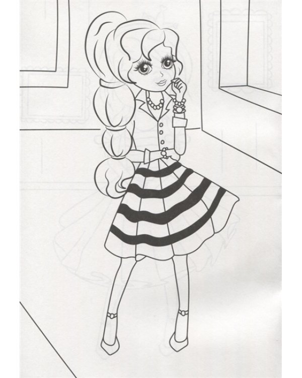 Раскраска А4. Милые принцессы