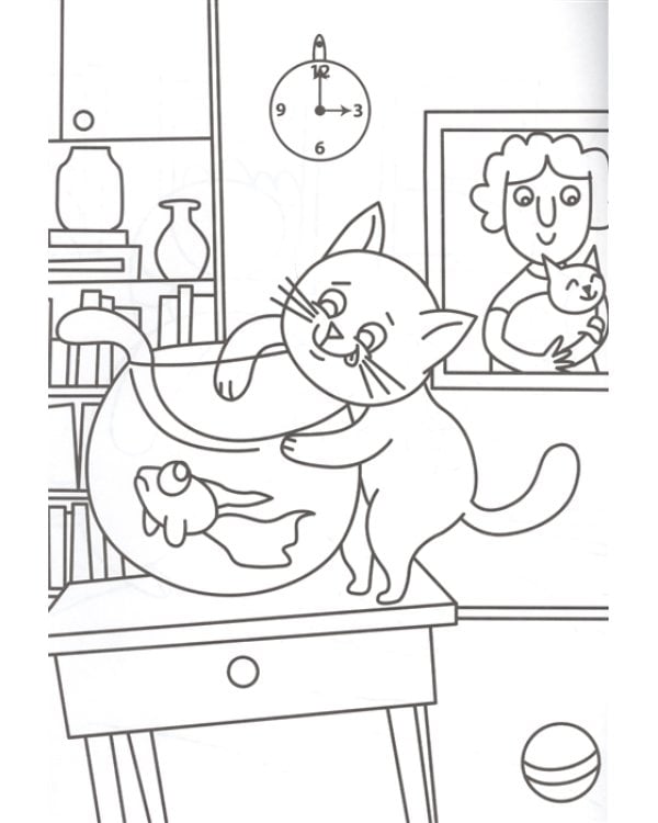 Раскраска А4. Пушистые котята