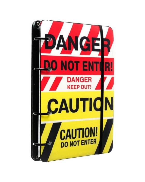 Тетрадь на кольцах "Danger", А5, 120 листов, клетка