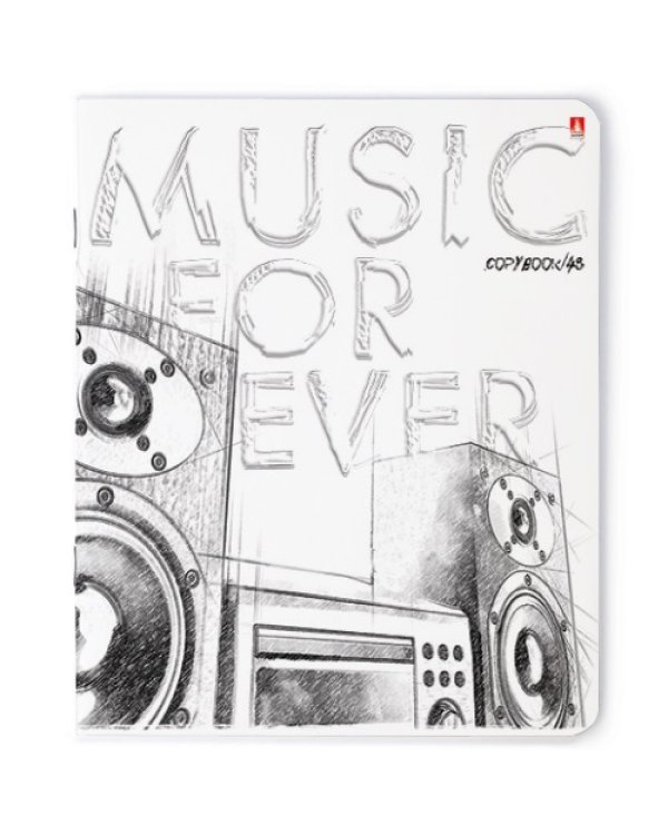 Тетрадь "Music. Black&amp;white", А5, 48 листов, клетка