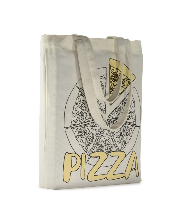 Сумка-шопер "Pizza", цвет белый
