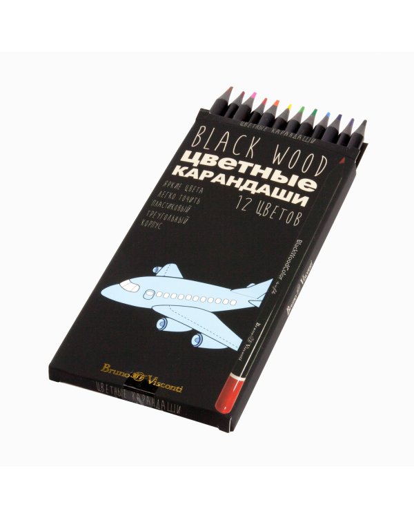 Карандаши цветные "blackwood color", 12 цветов