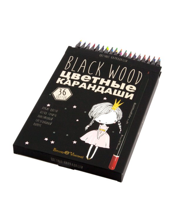 Карандаши цветные "Blackwood color", 36 цветов