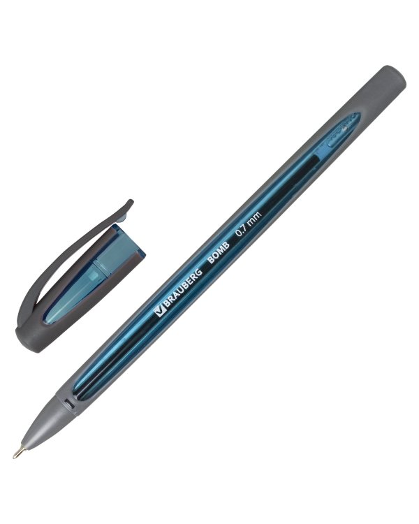 Дополнительное изображение книги «Ручка шариковая масляная "Bomb GT Metallic", цвет чернил синий, прорезиненный корпус ассорти, узел 0,7 мм, линия письма 0,35 мм»