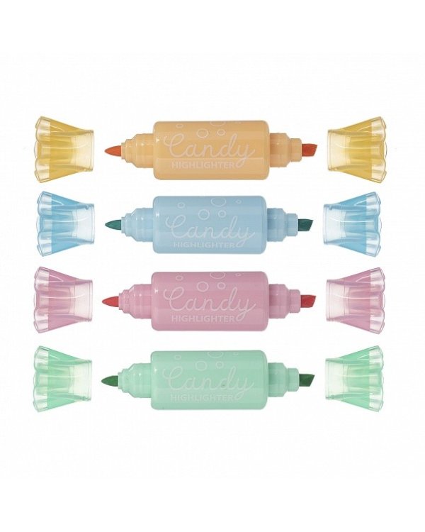 Текстовыделители "Candy Pastel", 1-4 мм, 4 цвета
