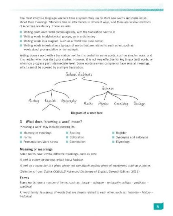 Vocabulary Organizer