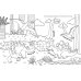 Цветные динозаврики. Раскраска