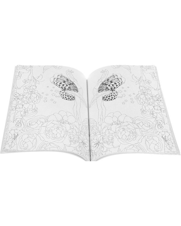Дополнительное изображение книги «Подарочный комплект. Две раскраски-антистресс для творчества и вдохновения: Версаль. Страна фей. Цветные карандаши 12 штук (количество томов: 2)»